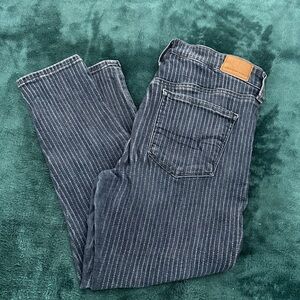 Striped Blue Jeggings (short)